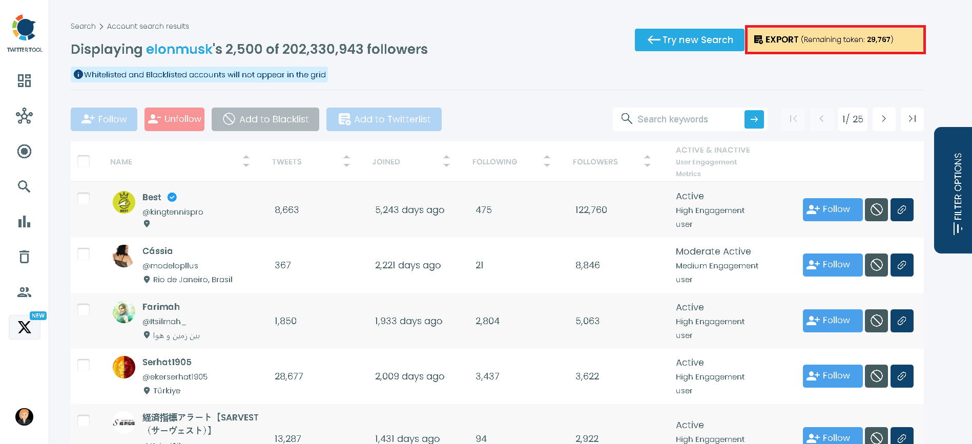 Circleboom lets you export someone else's Twitter followers with a few clicks