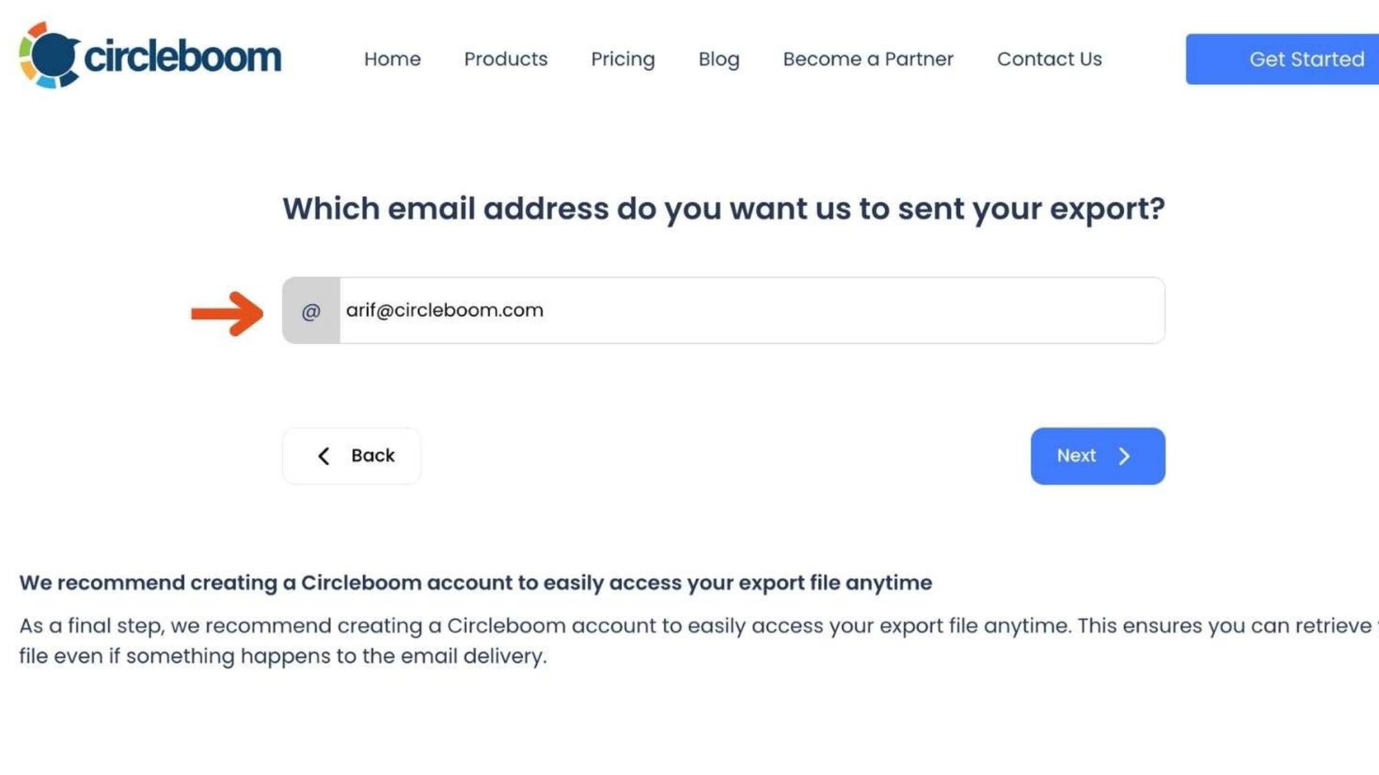 Enter e-mail address