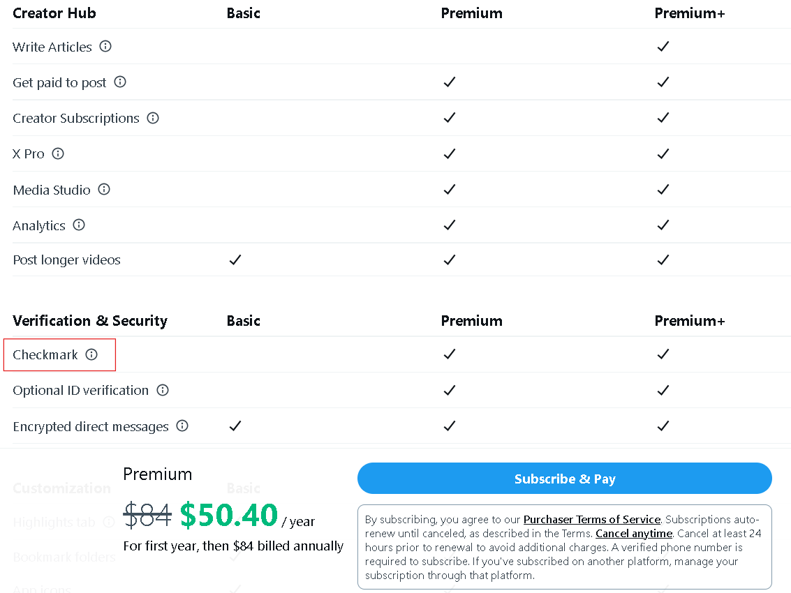 You can get a Twitter blue checkmark by subscribing to X premium.