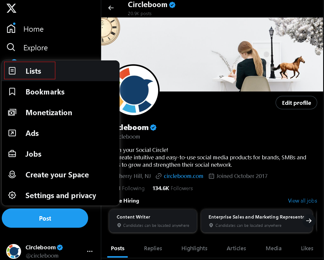 Manually check who added you to a list on Twitter