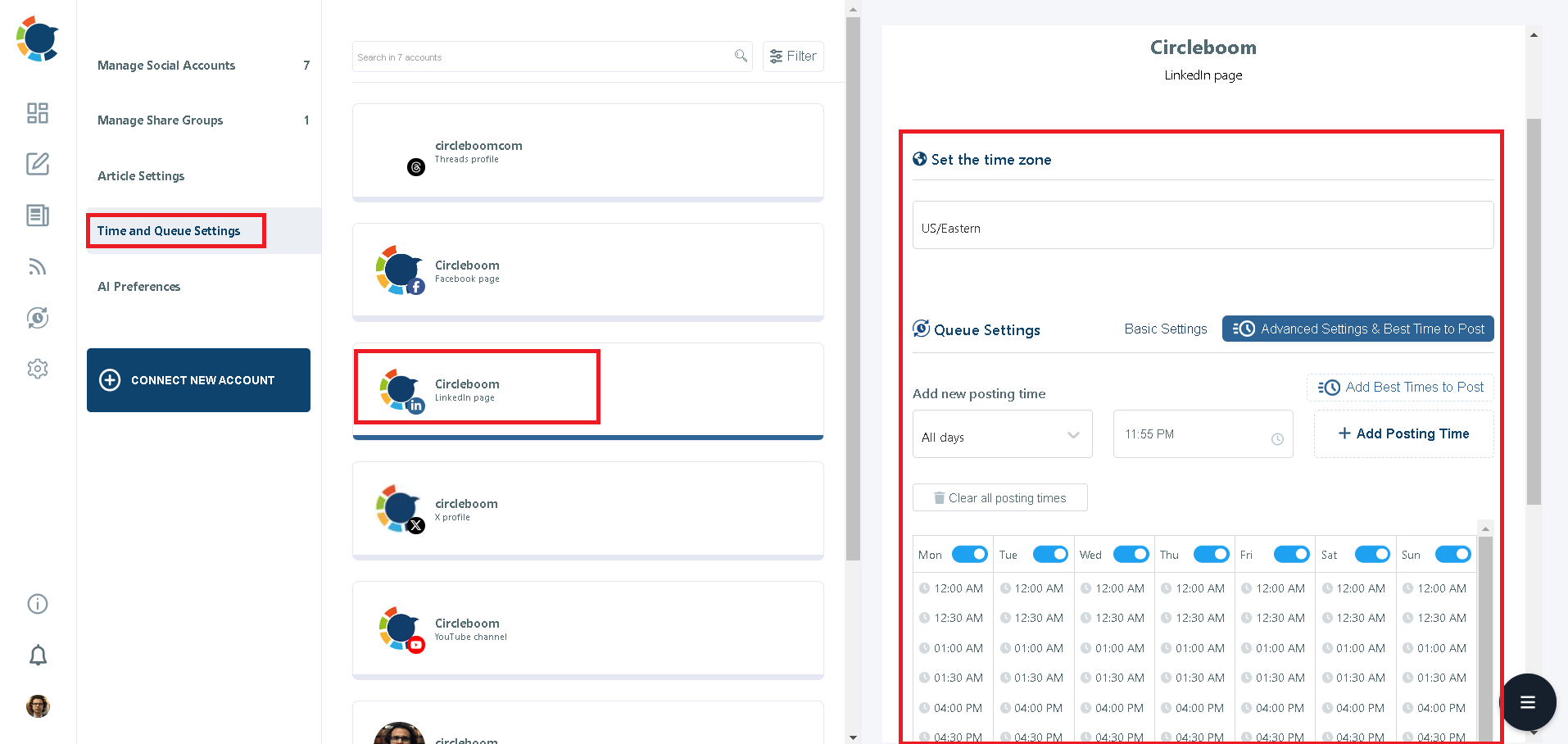 You can start auto posting to LinkedIn by setting your calendar