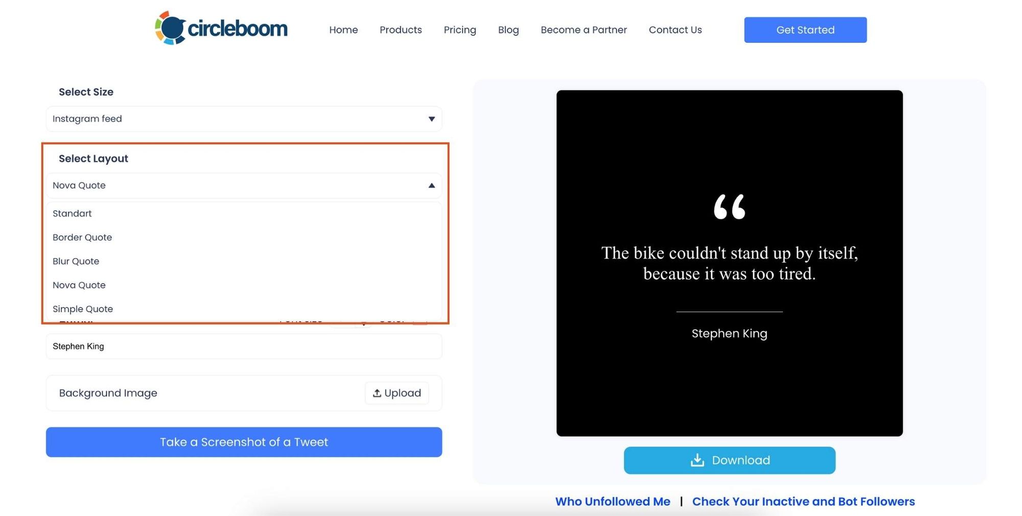 Select Quote Layout