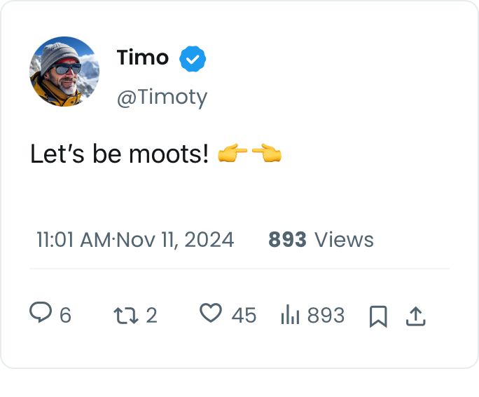 Moots Tweet 