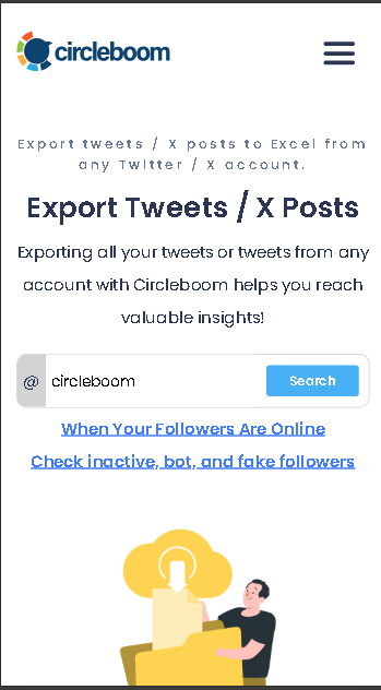 Download tweets on iPhone via Circleboom