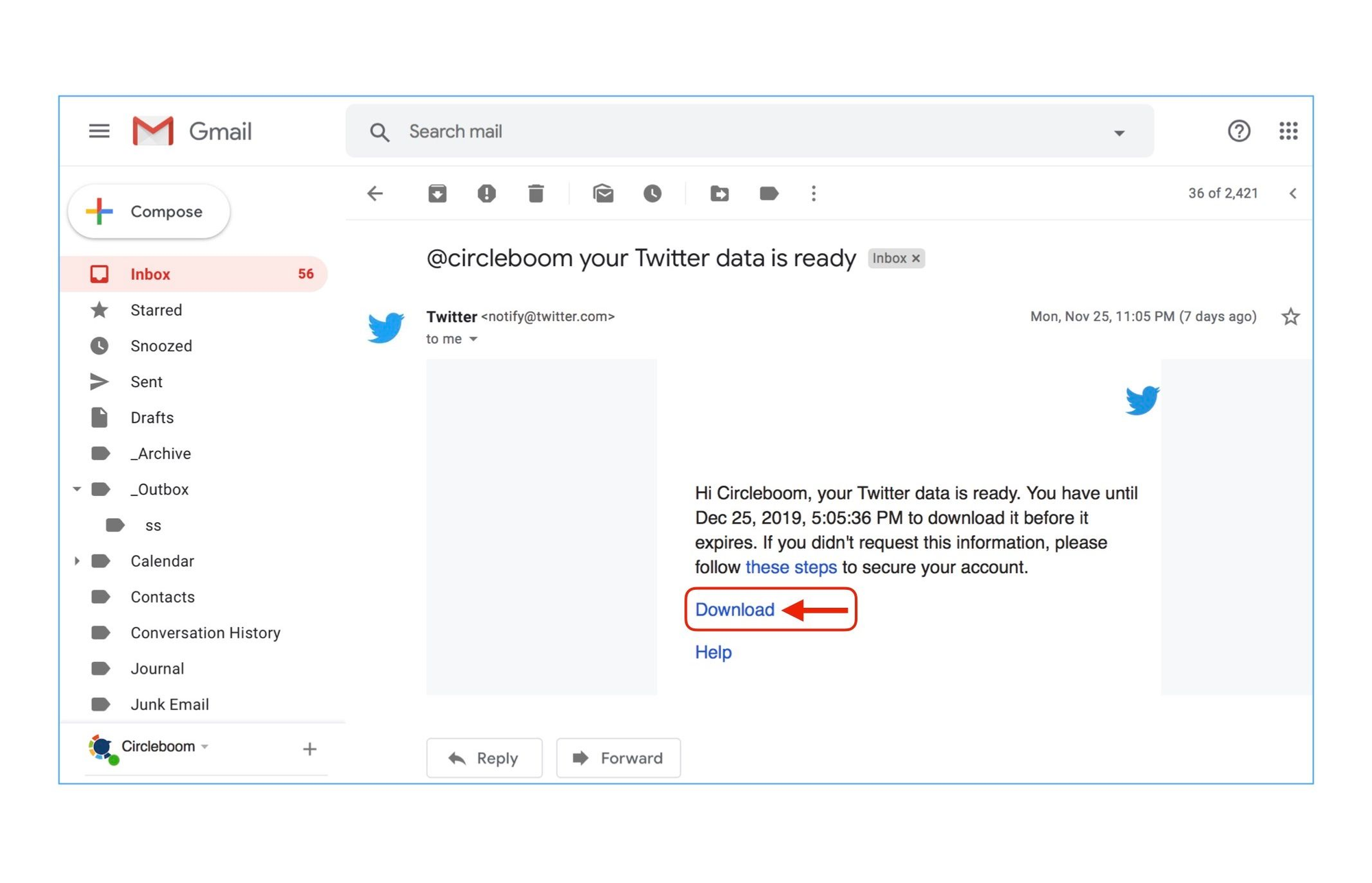 You can download your tweets after receiving your Twitter data in the email