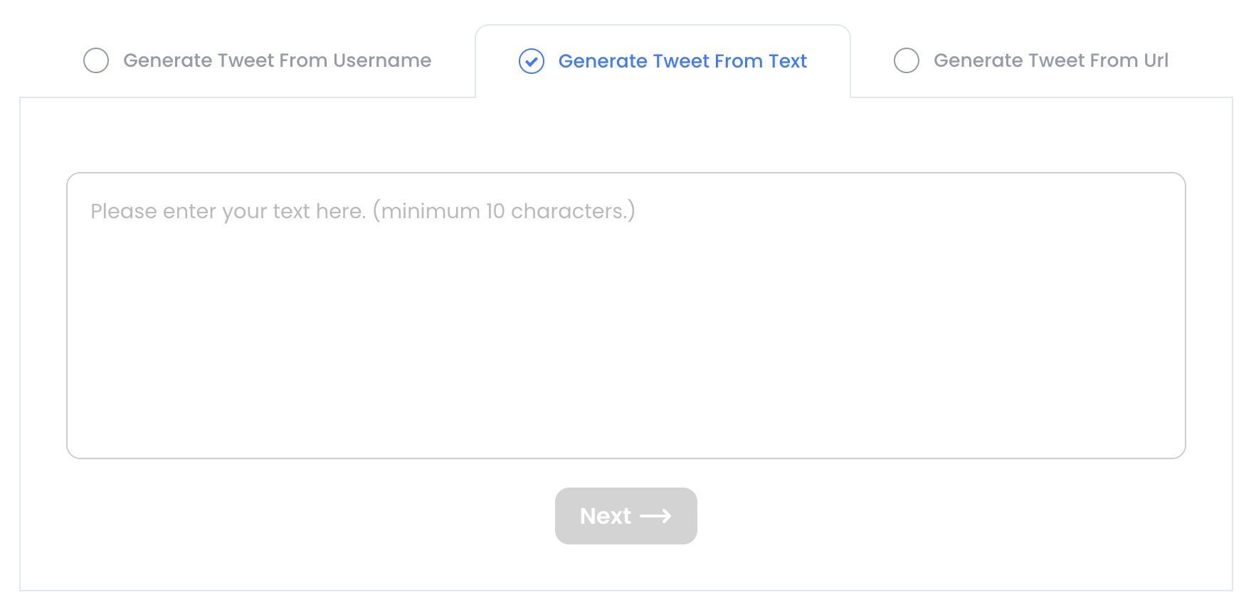 Generate tweets from an existing text