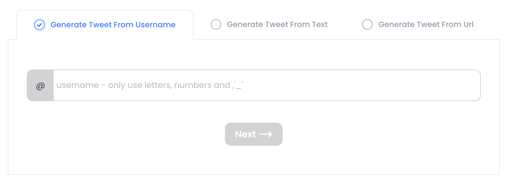 Generate tweets from a username