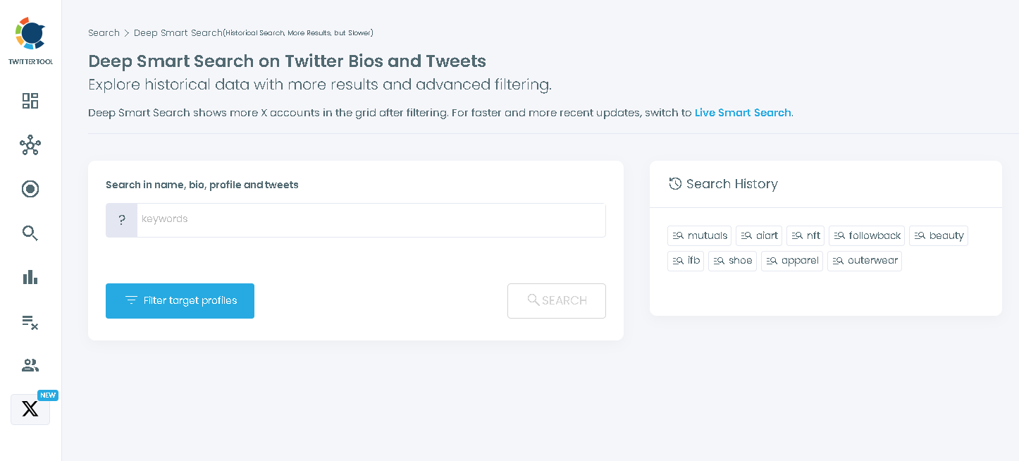 Circleboom lets you search Twitter bios and profles for keywords