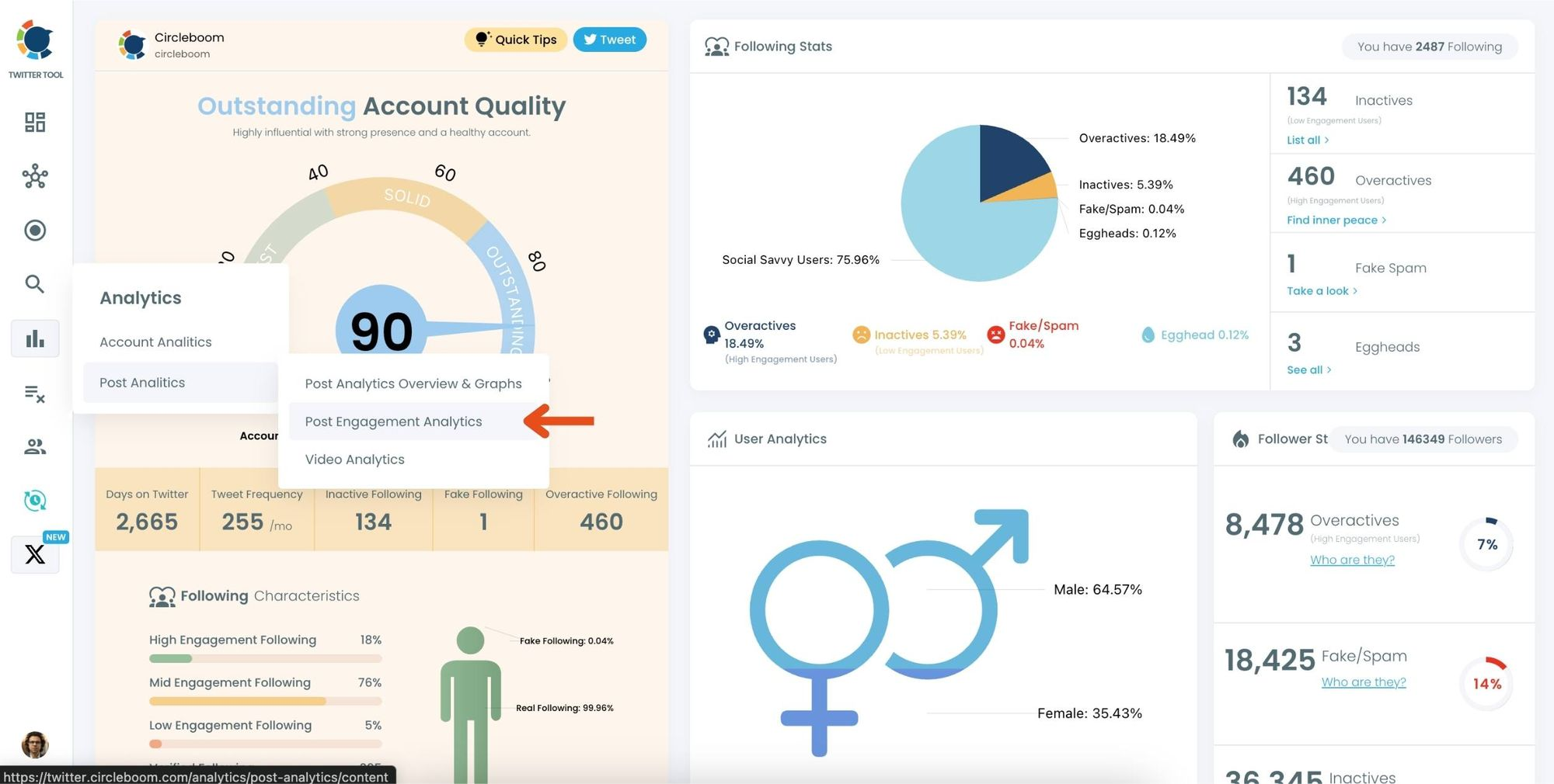 Navigate to the Analytics Menu