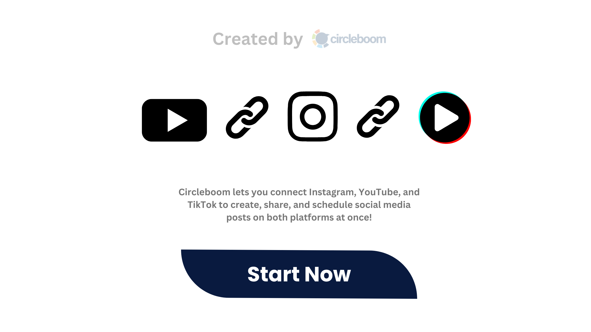 Circleboom supports TikTok, Instagram, and YouTube.