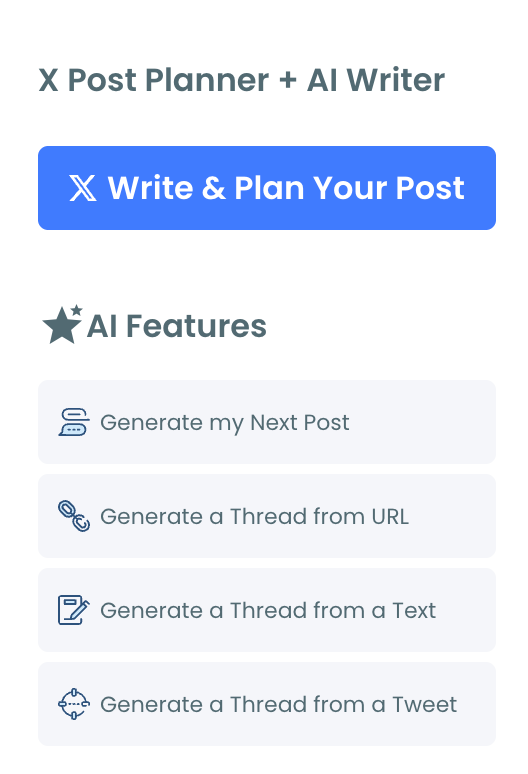  X Post Planner