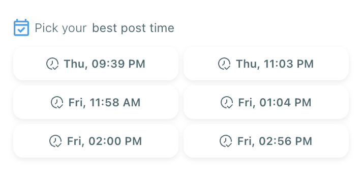 Best post time slots