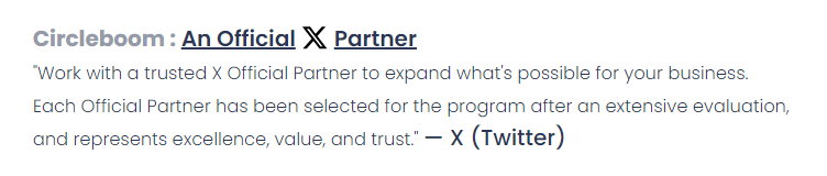 Circleboom is an official X partner!