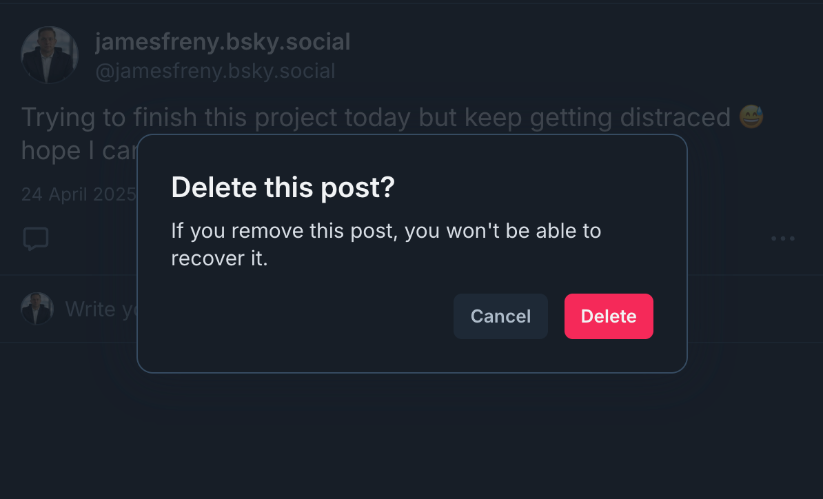 Delete post