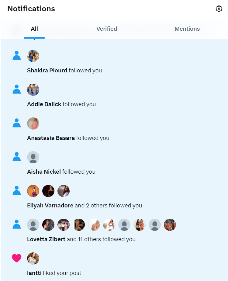 Bots following me on X!