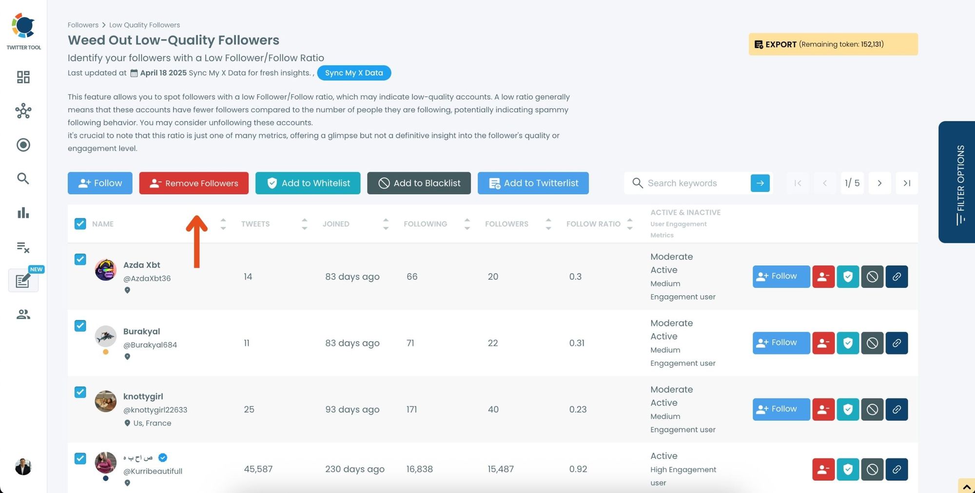 Remove Followers