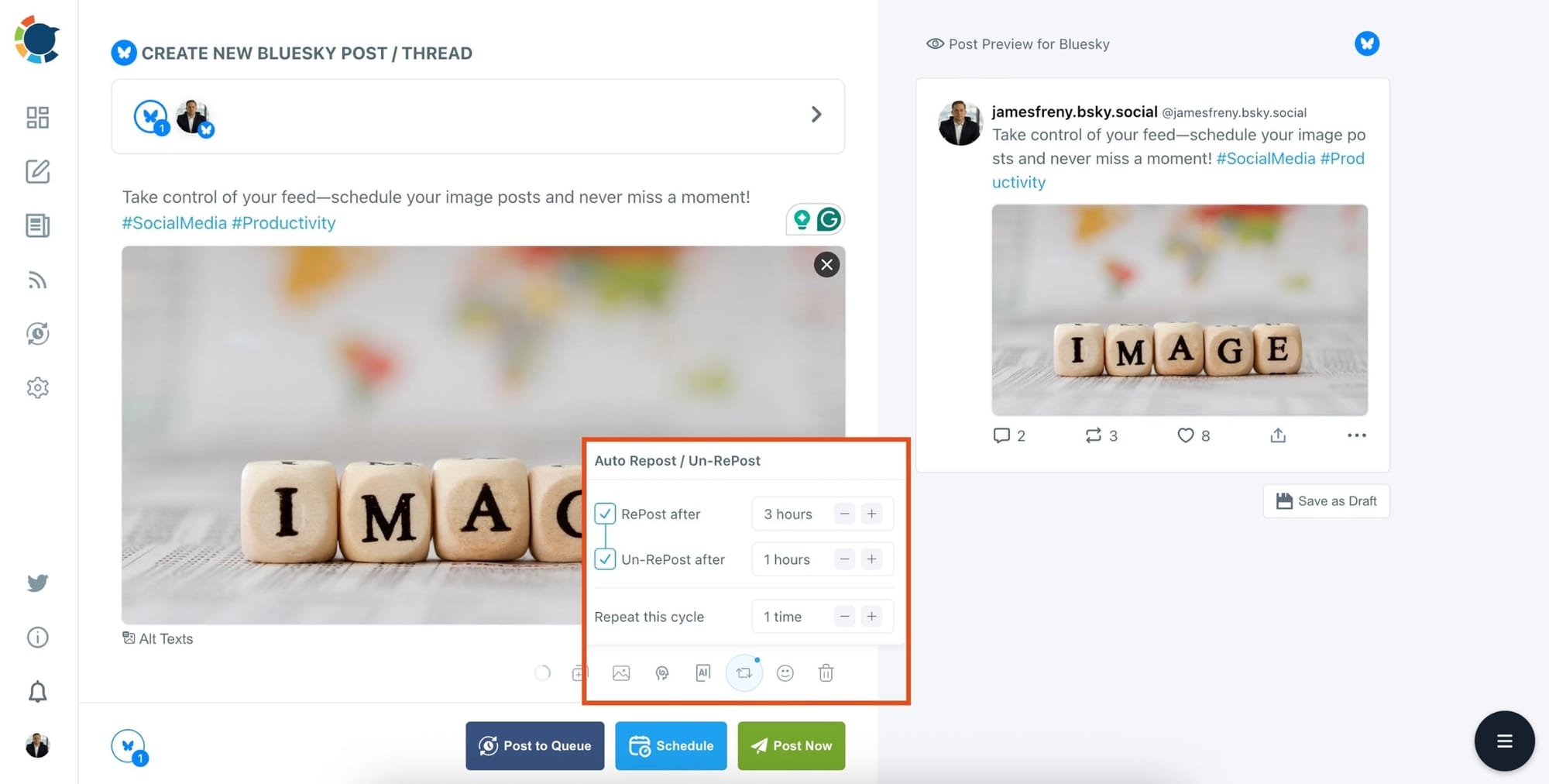 Set Auto Repost