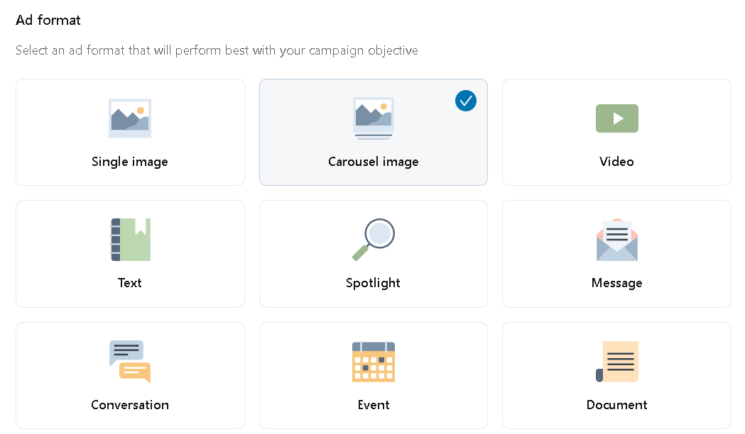 LindkedIn Ad Formats