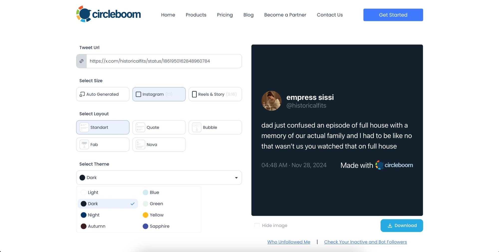 Turn tweets into images