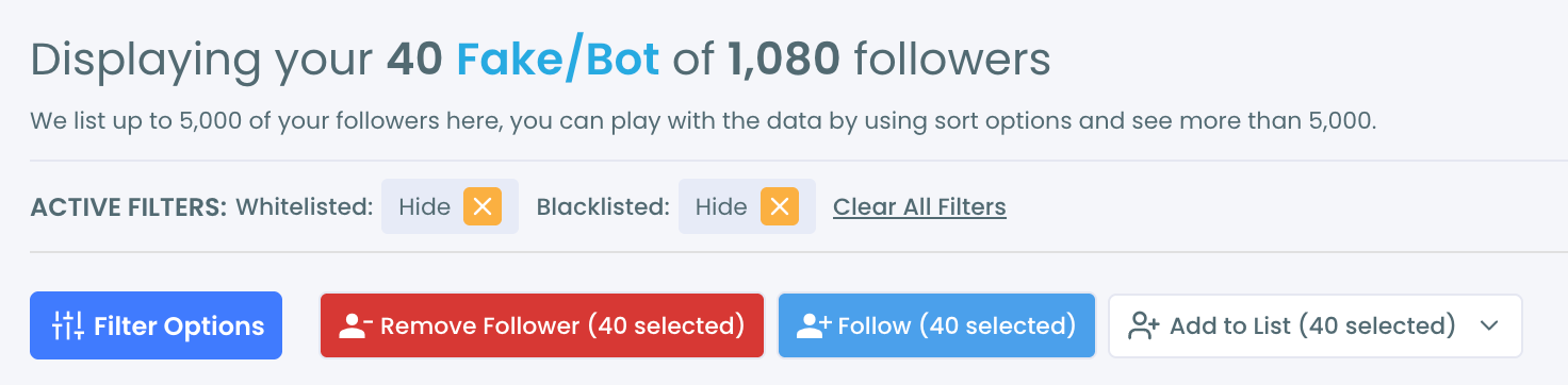 Fake/Bot Followers