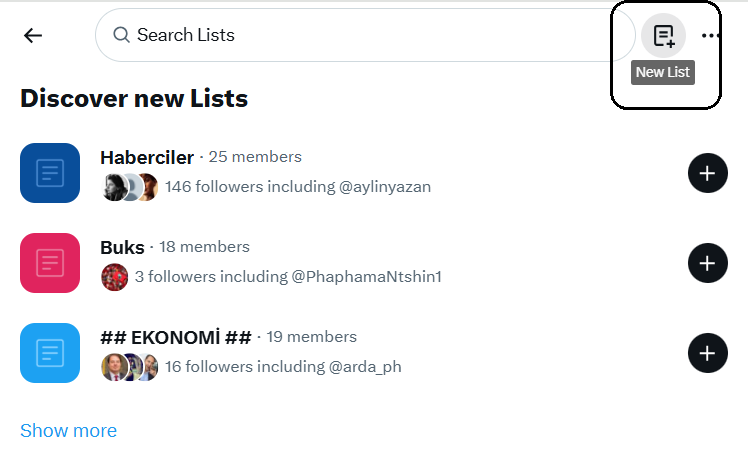 New List