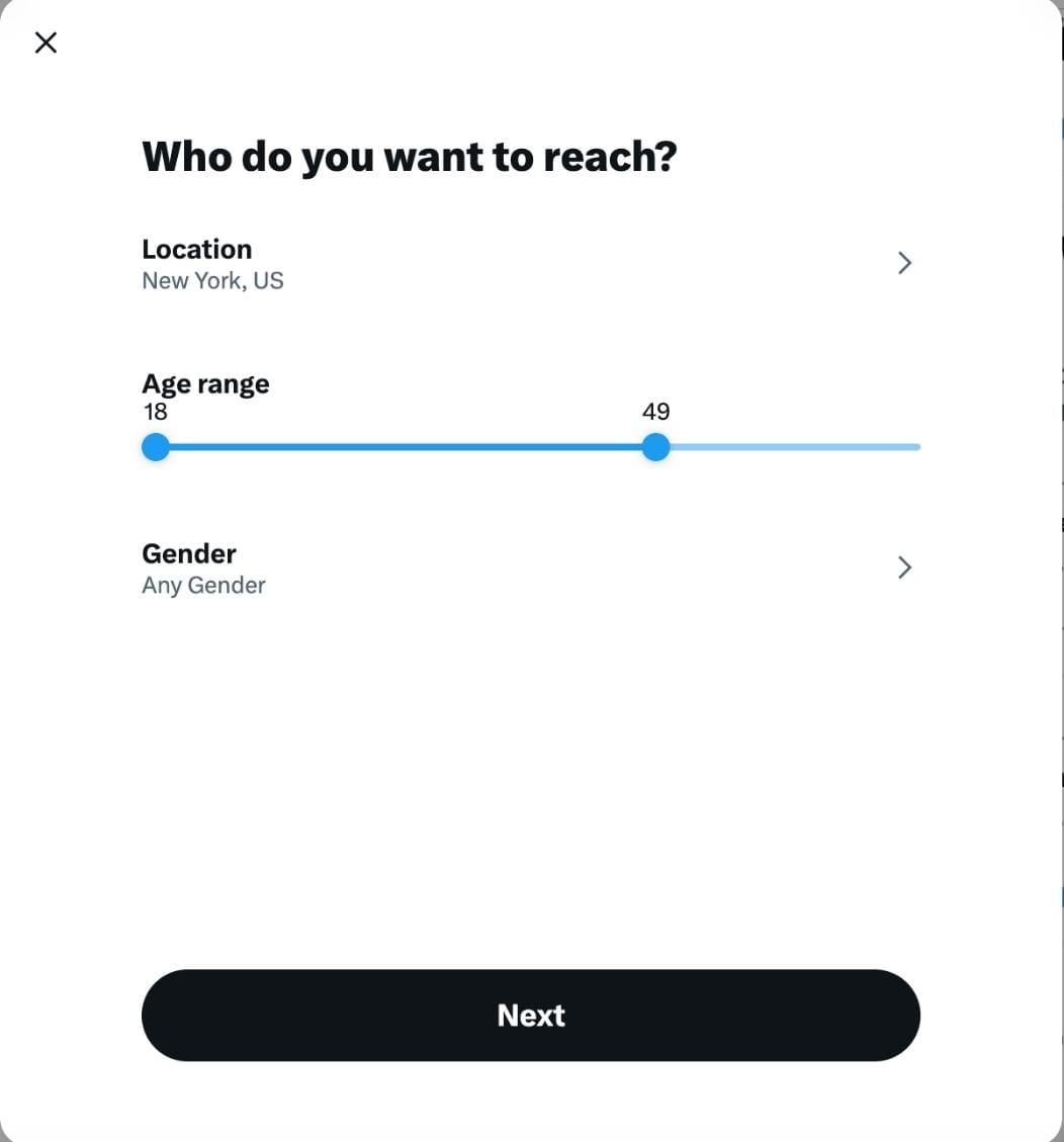Location, Age Range and Gender