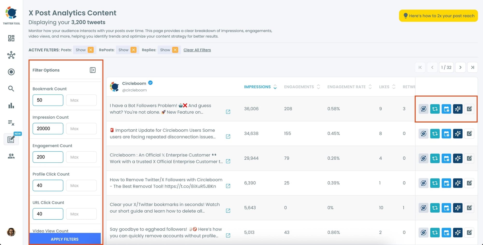 Use the filter sidebar to narrow down your results. 