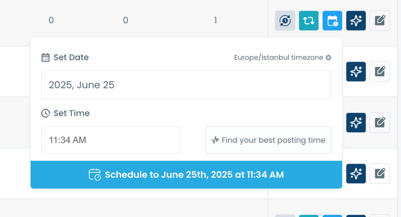 Reschedule