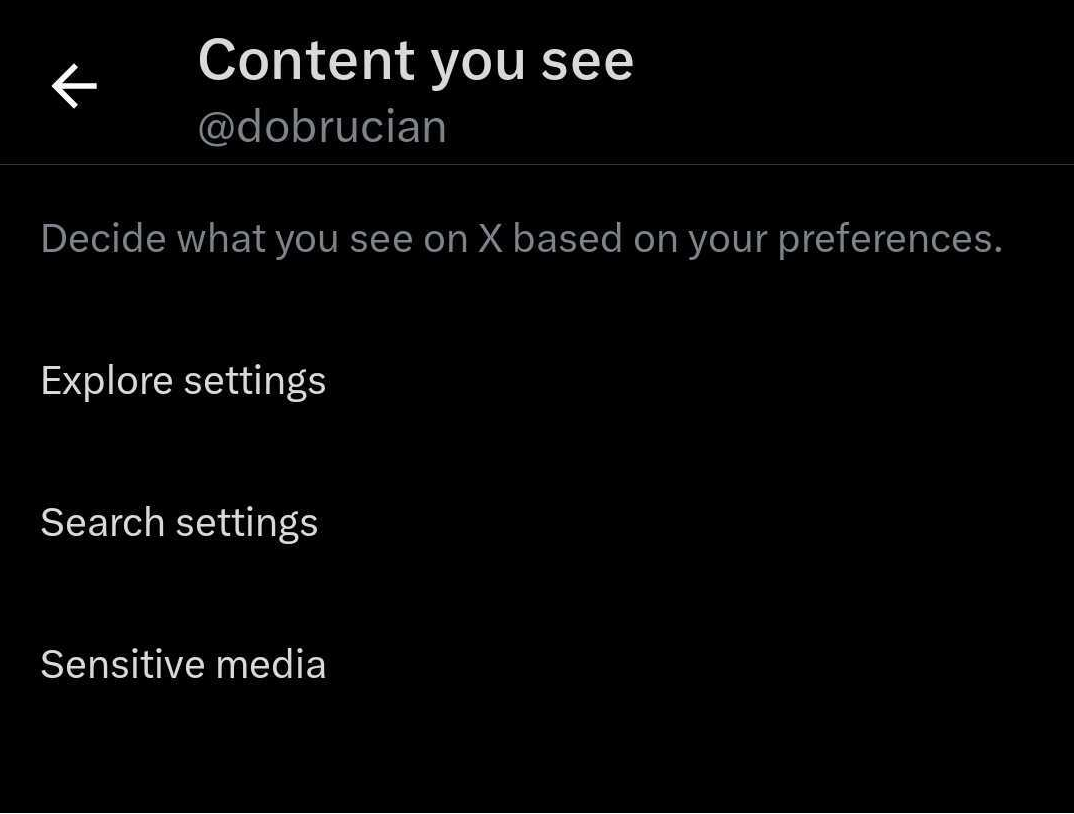 Content you see