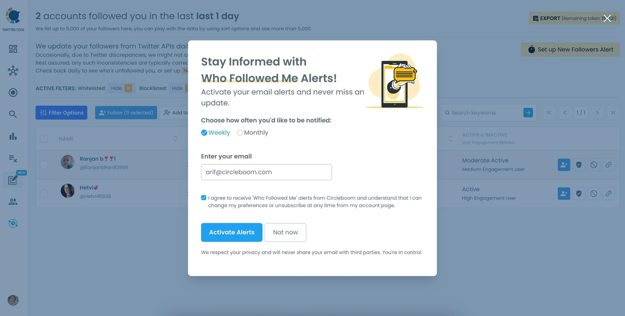 Set Follower Alerts