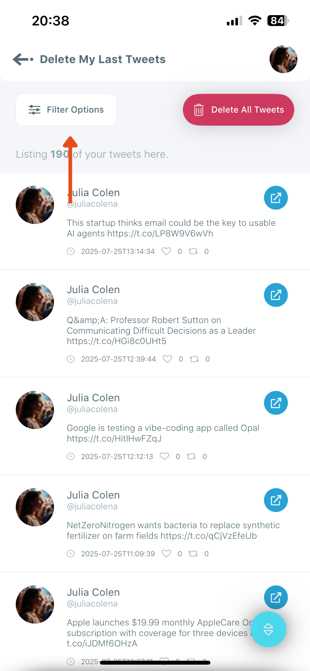 Review Your Tweets