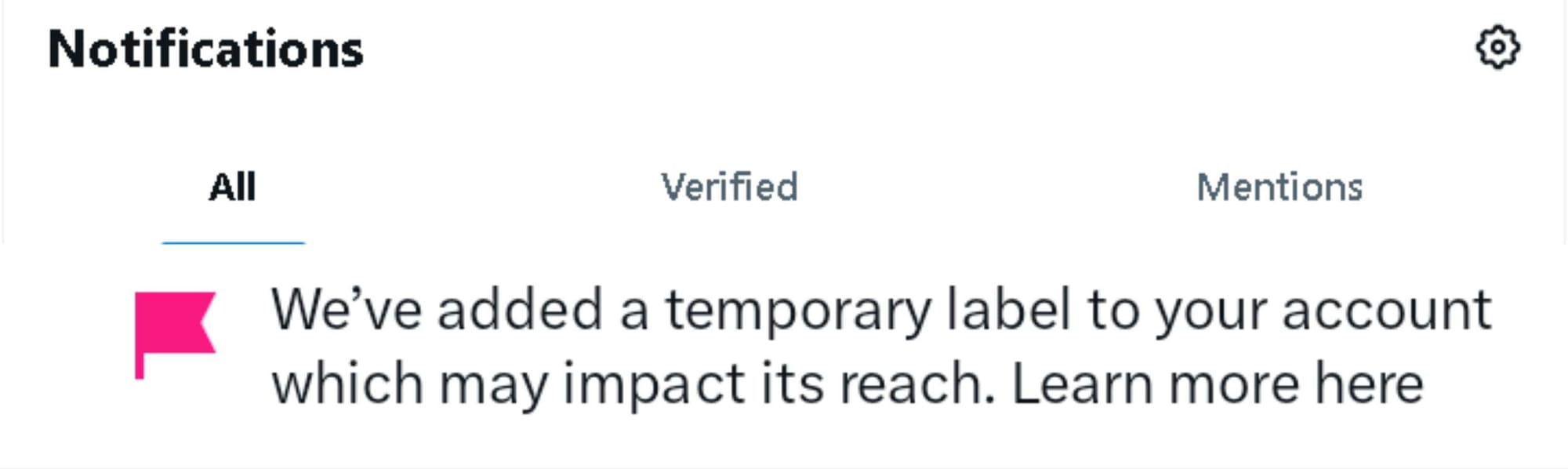 Temporary label added