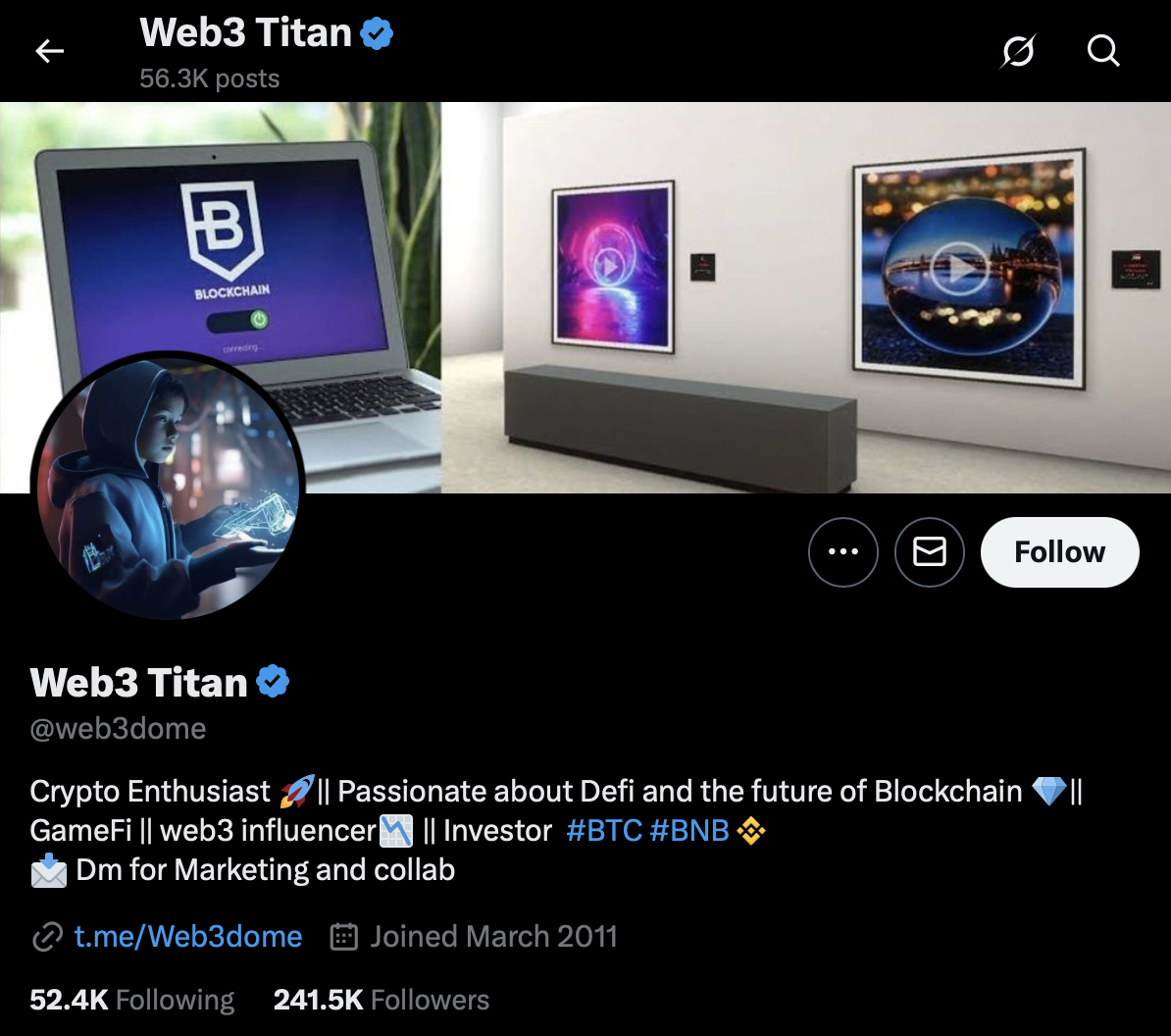Web3 Titan on X