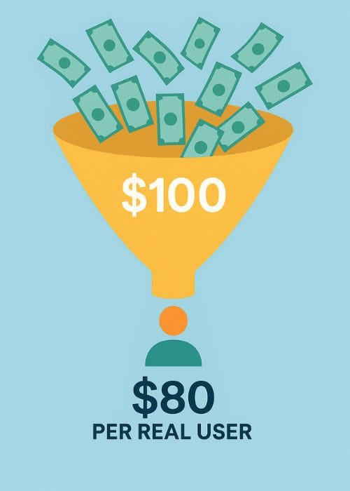 $80 per real user