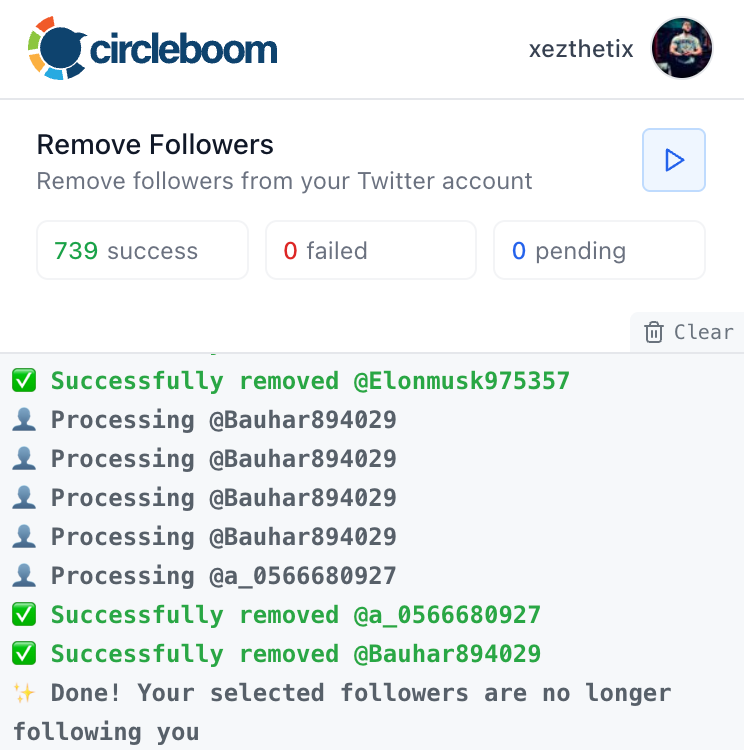 Remove followers