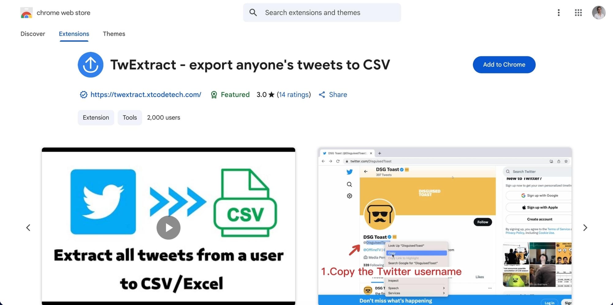 TwExtract