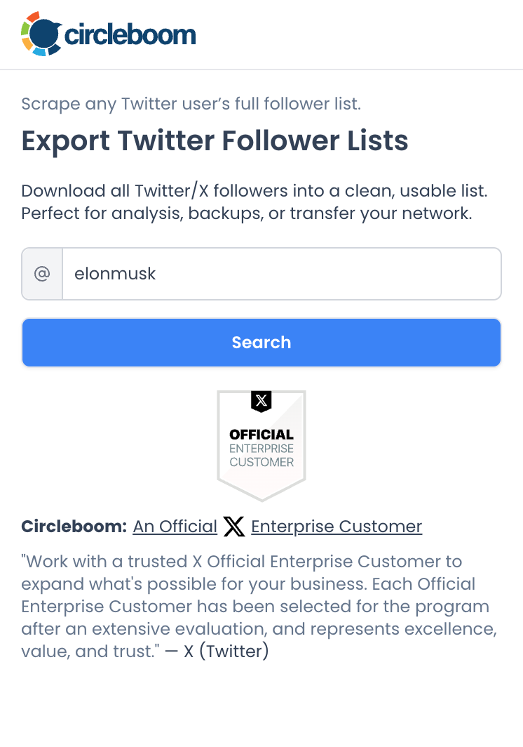 Enter the username 