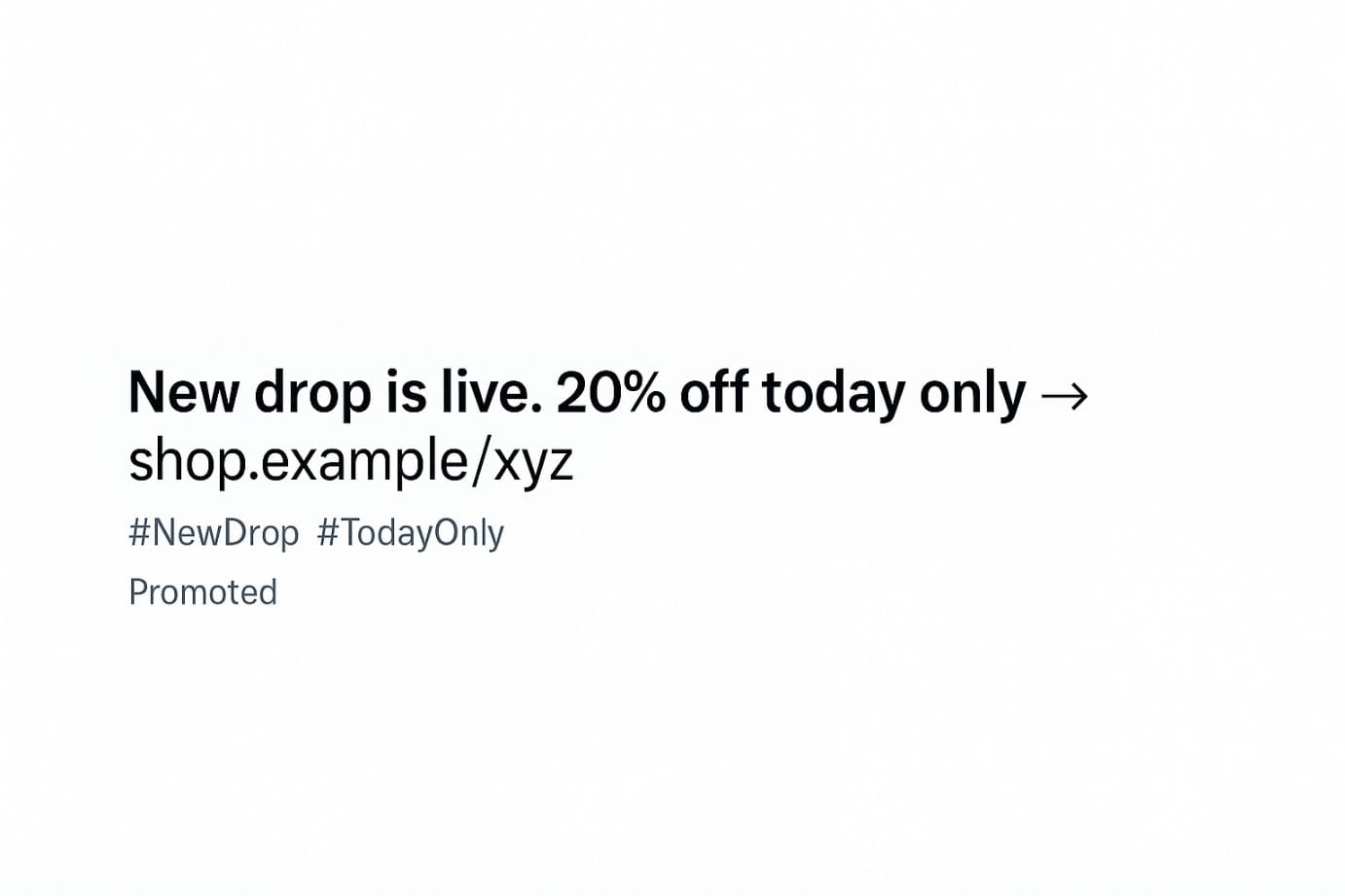 Text ad example
