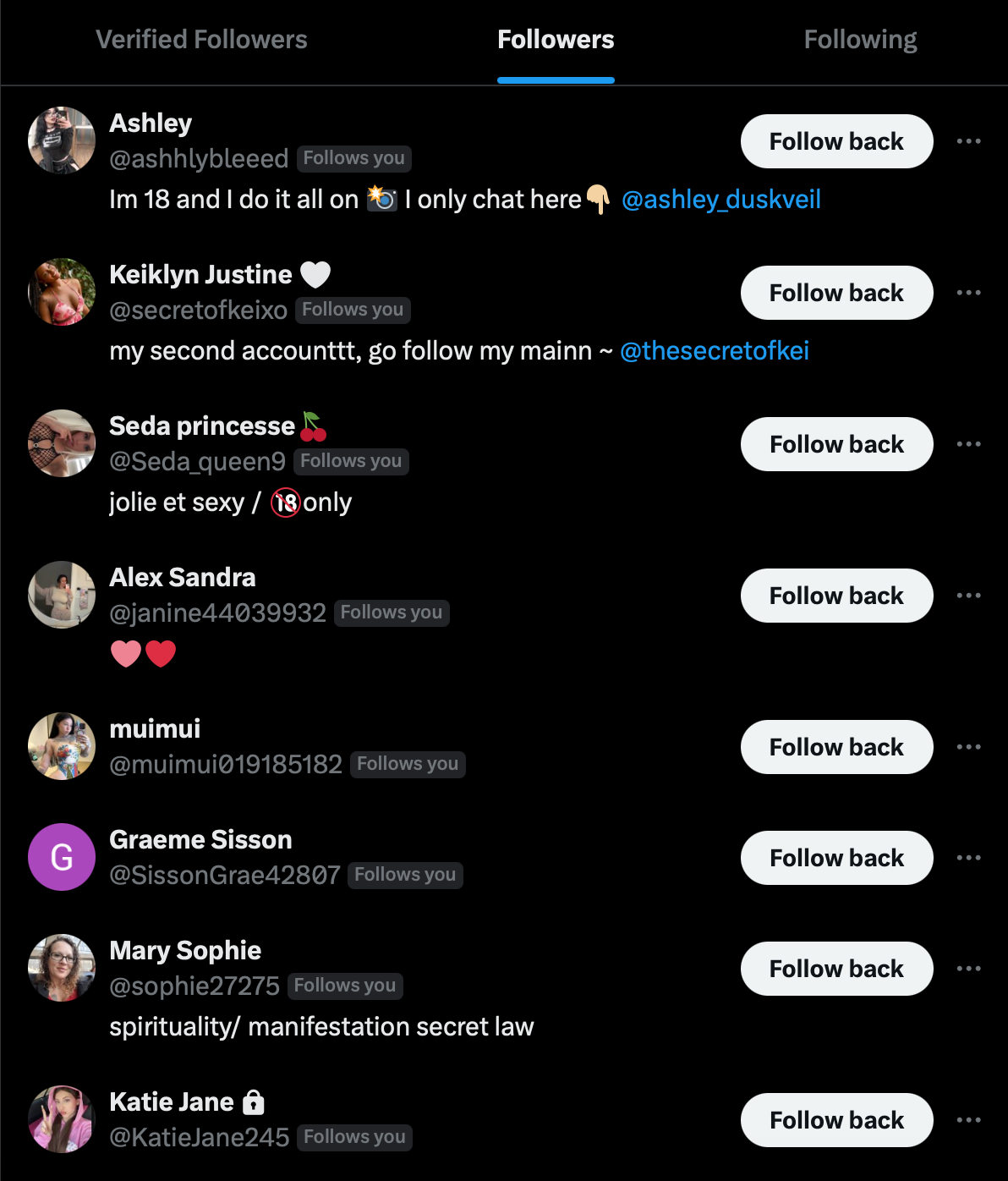 Twitter followers