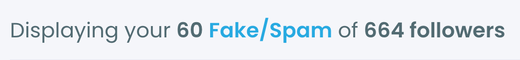 Fake/ Spam followers&nbsp;