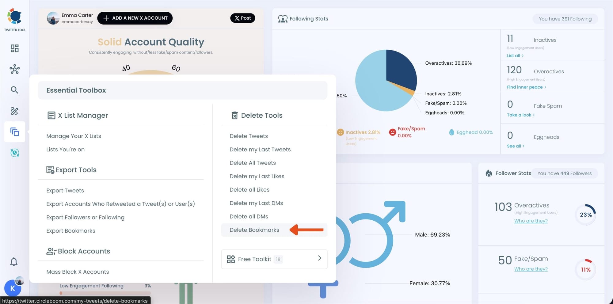 Go to your Bookmarks
