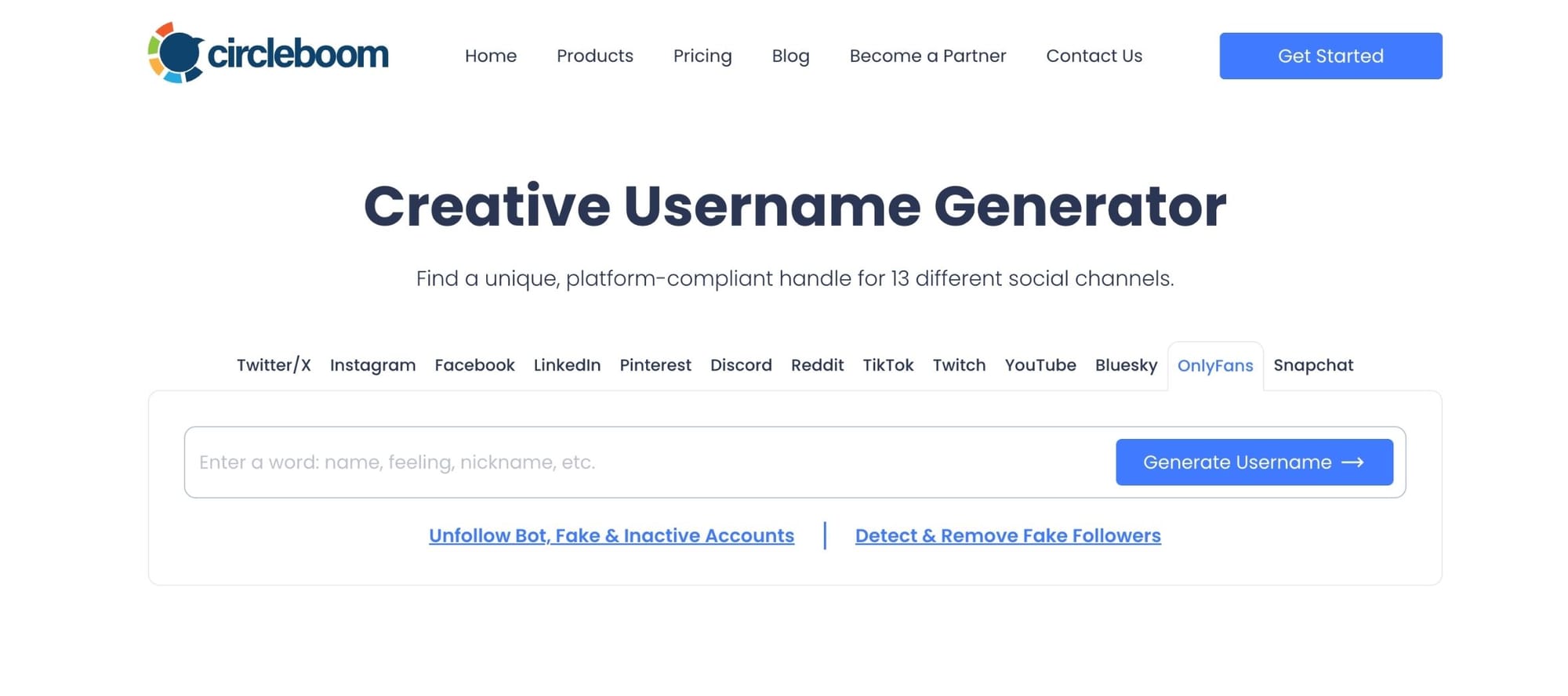 Username Generator for Social Media