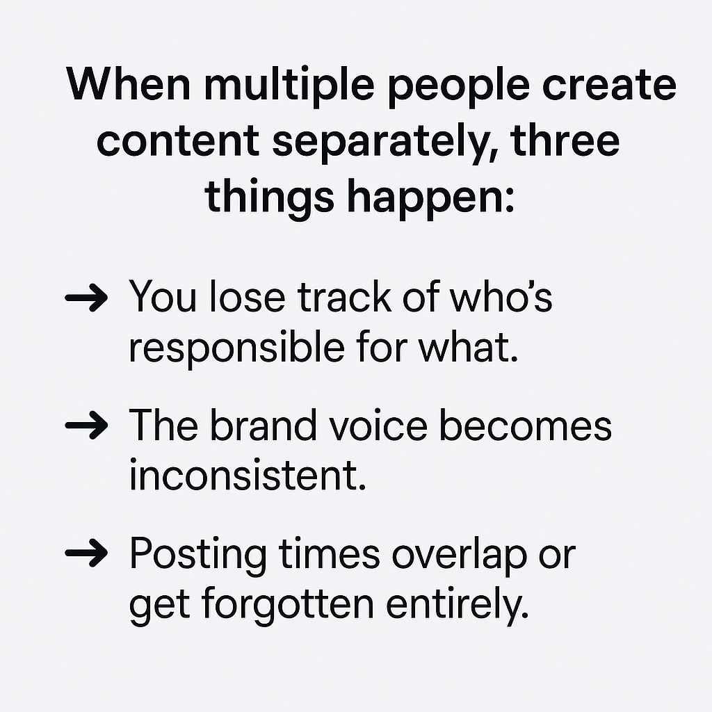 Disadvantages of multiple people posting