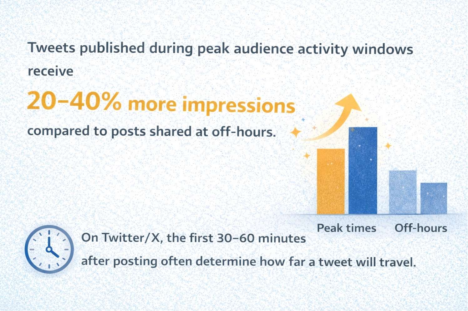 First 30-60 minutes determines a tweet's reach.