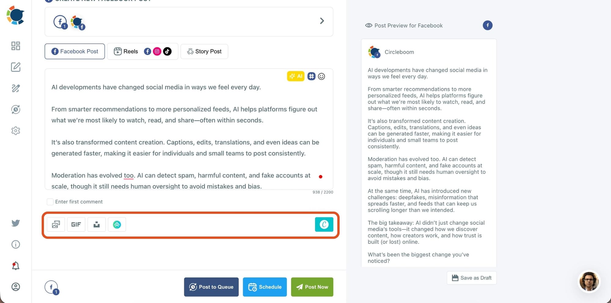 Add images, GIFs, or media