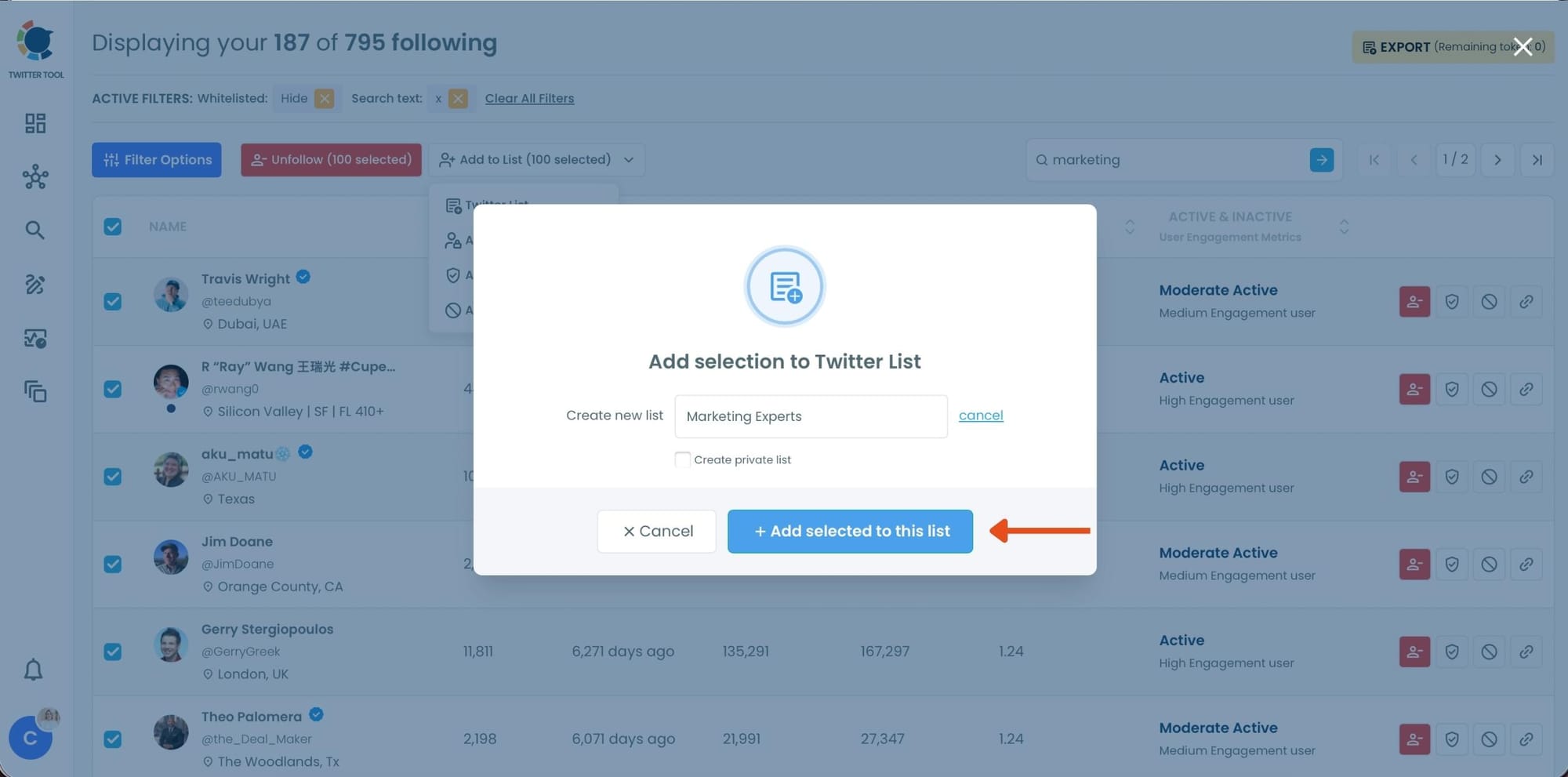 Create a New Twitter List