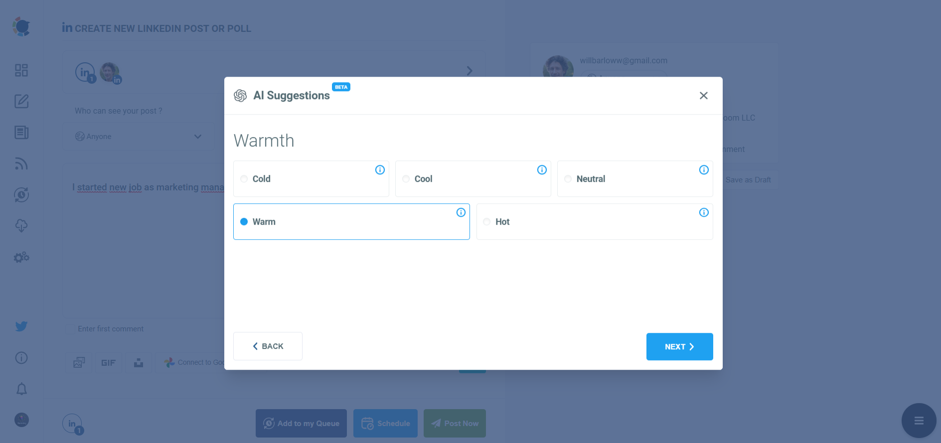 How to make a LinkedIn post about a new job!