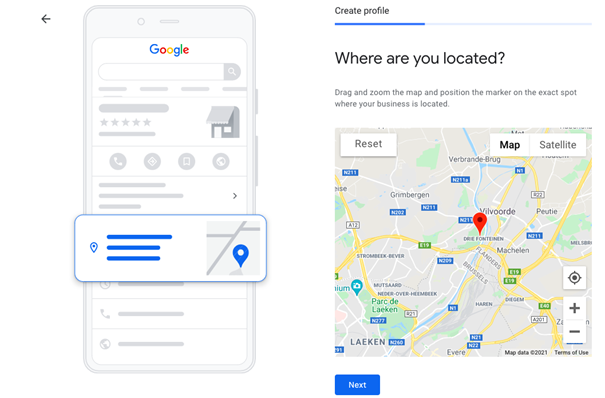 You can pinpoint your location.