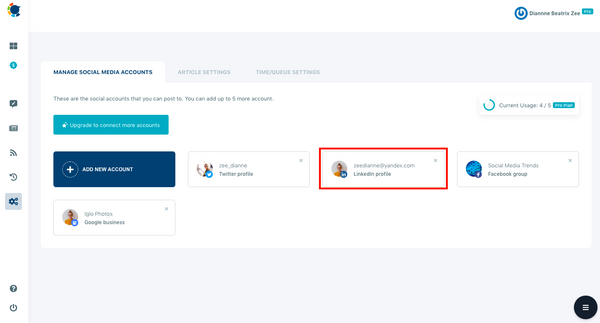 RSS feed to Facebook