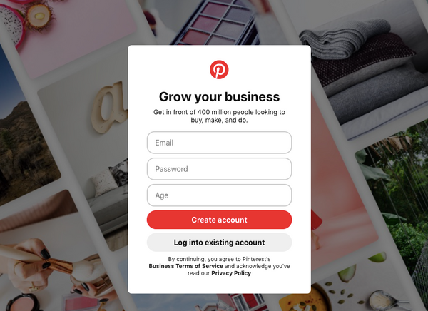 You will agree to the business terms of services and privacy policy by creating a business account.